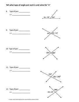 Worksheets are Name the relationship complementary linear pair, Lines and angles work, Linear pair and vertical angle s, Name the relationship complementary supplementary, Pairs of angles examples, Angle pairs, Linear pair and vertical angle s find the value of x y and. . Linear pairs and vertical angles worksheet